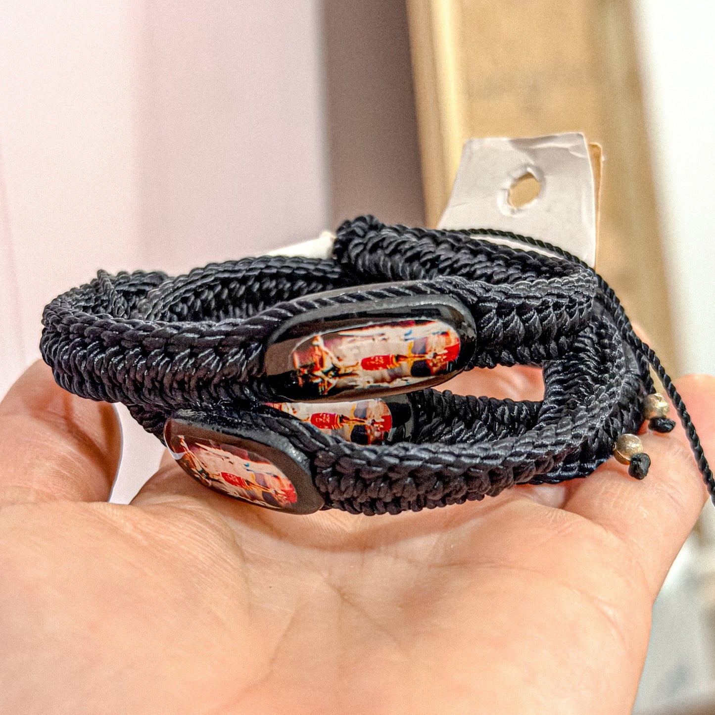 Black Jesus Christ Adjustable Bracelet
