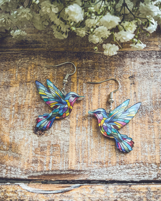 Beautiful Colorful Hummingbird Earrings Otarealm