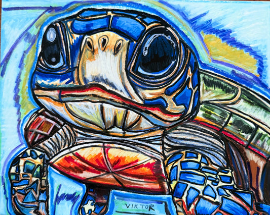 Cute Baby Turtle - Art Prints (landscape)