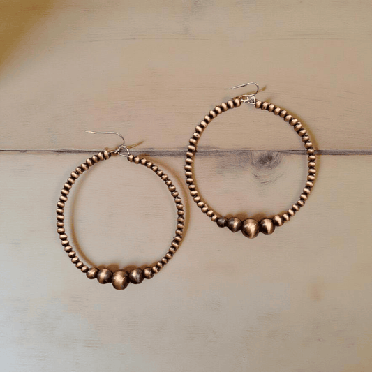 Beautiful Navajo Pearl Hoop Earrings Otarealm