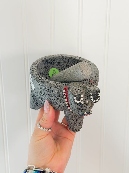 Small Piggy Molcajete 100% Volcanic