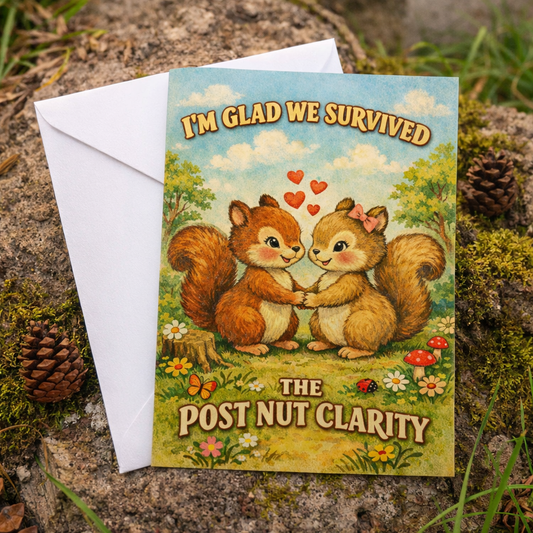 I'm Glad We Survived the Post Nut Clarity Card