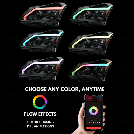 (2010-2013) Infiniti G37 Multicolor Flow DRL Boards (for Spyder Headlights only) Otarealm