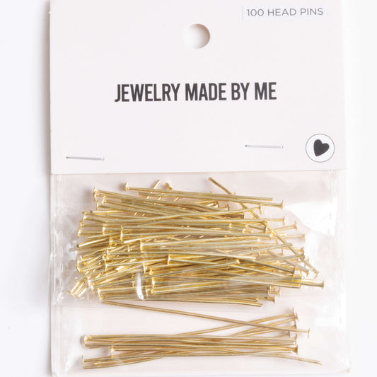 Gold Flat Head Pins 100pc Assortment Otarealm