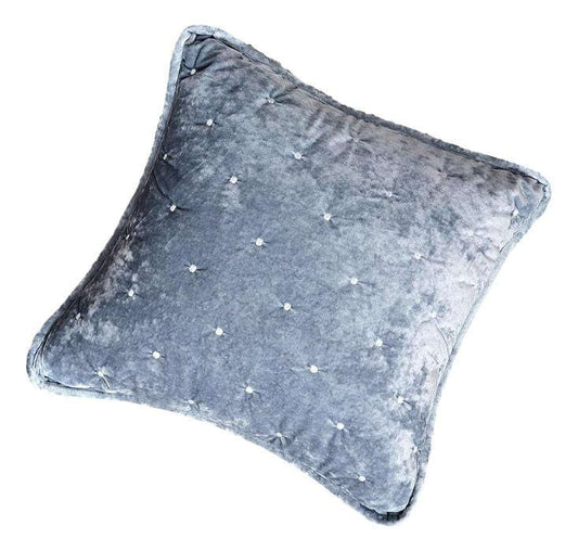 Tache Velvet Dreams Light Blue Plush Diamond Tufted Cushion Covers / Euro Sham (JHW-853LB) Otarealm