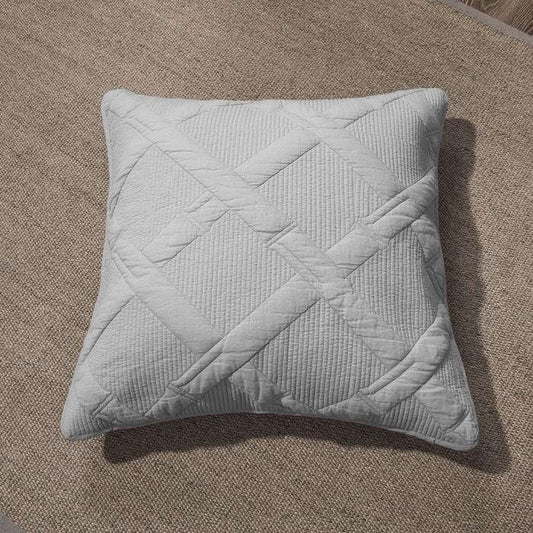 Tache Cotton Light Grey Silver Soothing Pastel Cushion Covers / Euro Sham (JHW-862) Otarealm
