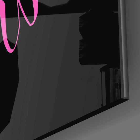 Pink Always Believe in the Impossible Glass Wall Art