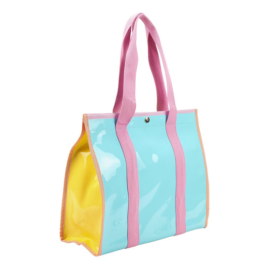 Colorblock Vinyl Tote Bag
