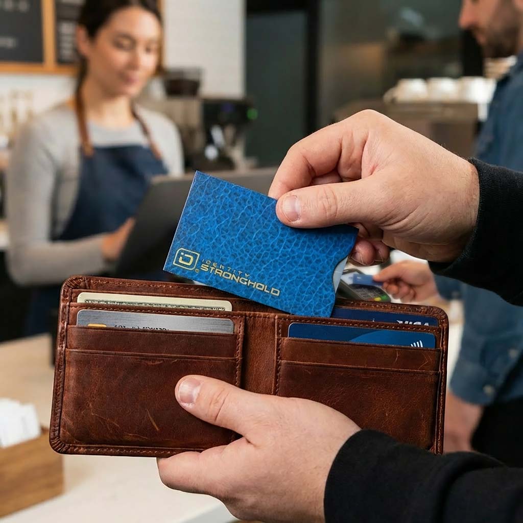 RFID Blocking Credit Card Sleeves - Leather Look 8 Pack Otarealm
