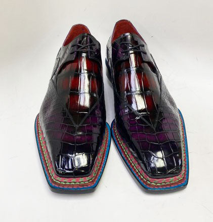Maurice Legend Custom Made Alligator Lace-Up Shoe - Purple