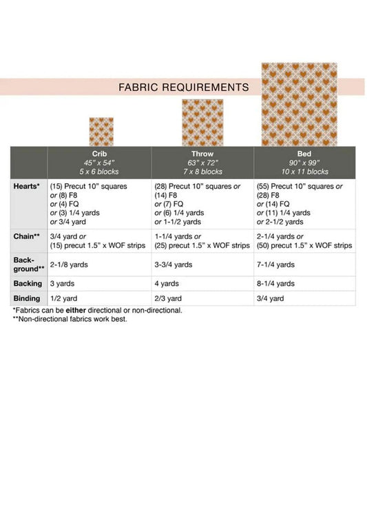 Lo & Behold Stitchery Heirloom Hearts Quilt Pattern
