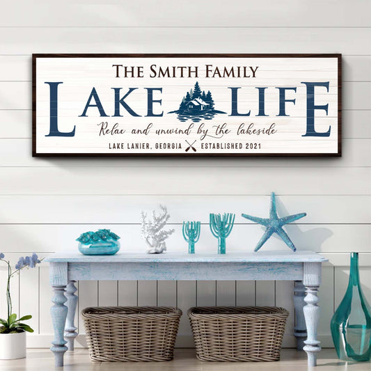 Personalized Lake Life Sign Otarealm