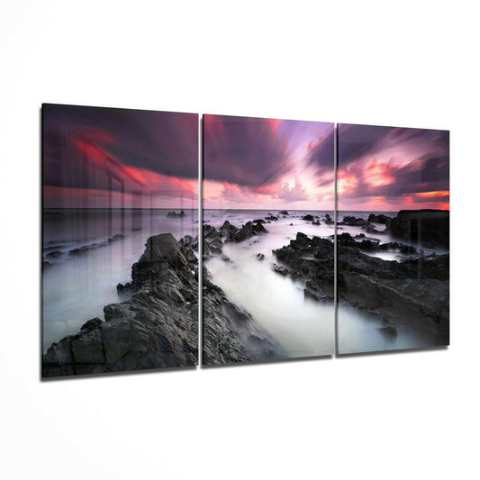 Foggy Sea Mega Glass Wall Art