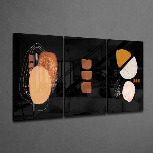 Abstract Shapes Mega Glass Wall Art