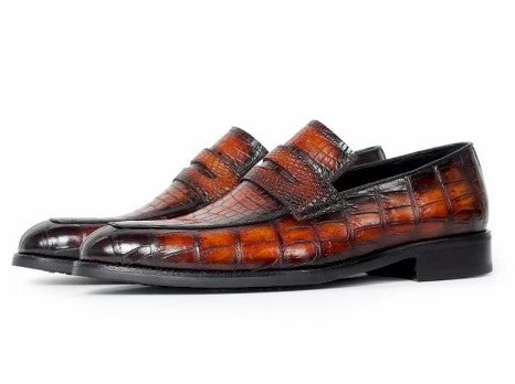 Maurice Custom Made Mirage Alligator Loafer - Cognac