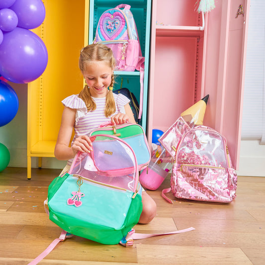 Clear Color Block Jelly Backpack Otarealm