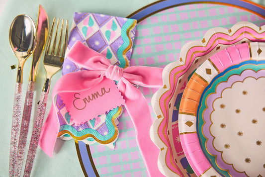 Pink Velvet Clip-On Bow Set (5 count) Otarealm