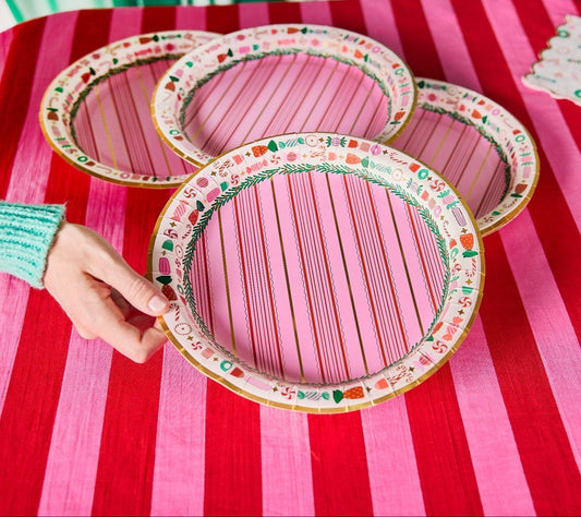 Peppermint Party Christmas Dinner Plates (10 count)