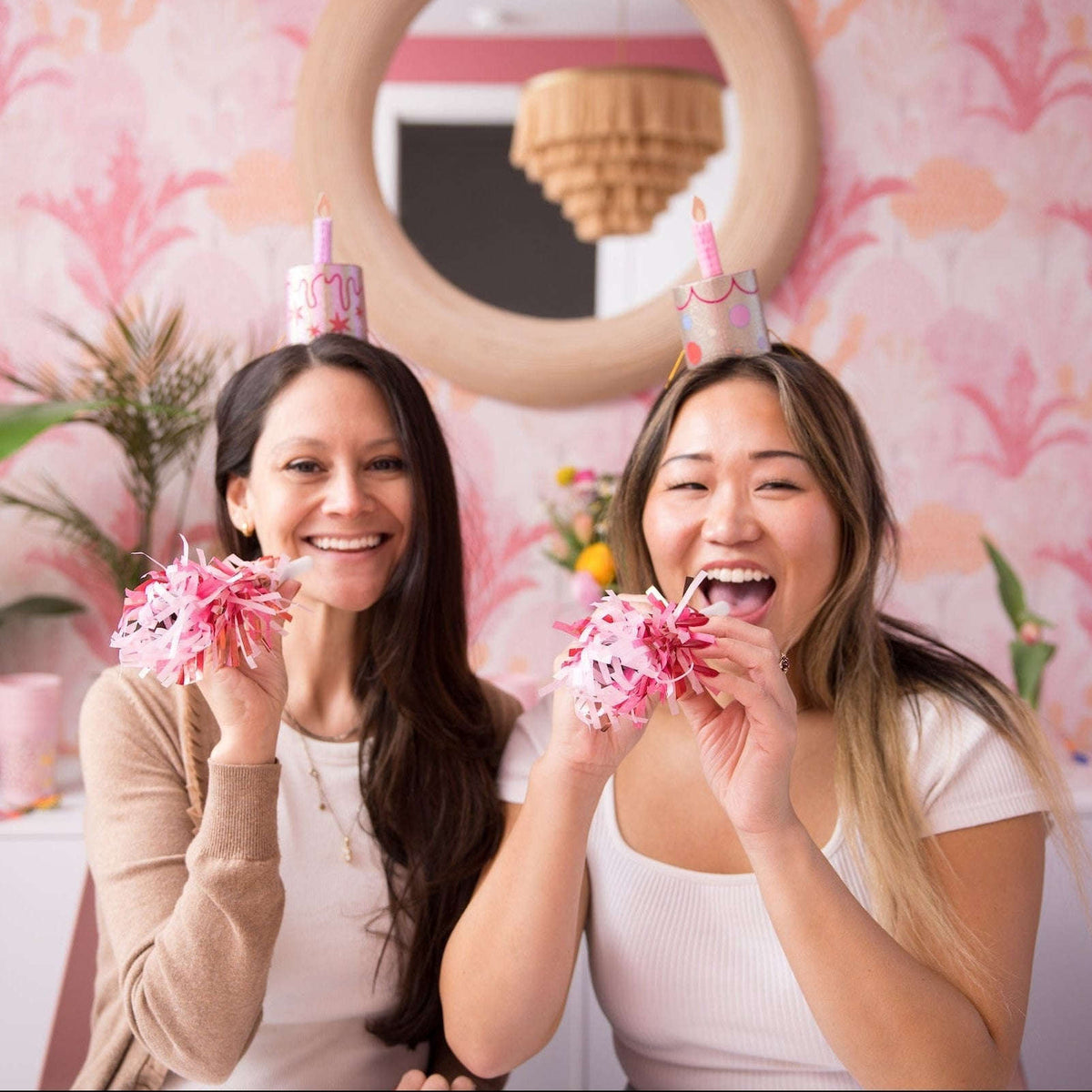 Pop of Pink Confetti Party Blowers (6 ct) Otarealm