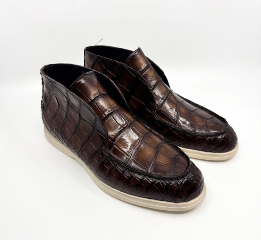 Maurice Nashville Custom Made Alligator Shoe - Brown