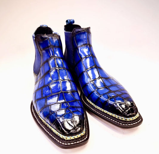 Maurice New York Custom Alligator Boot - Blue