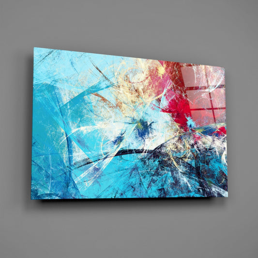 Abstract 4 Glass Wall Arts