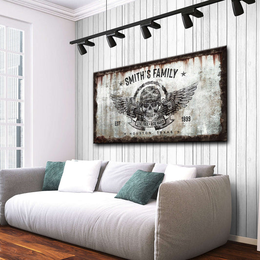Live Free Ride Hard Sign Otarealm