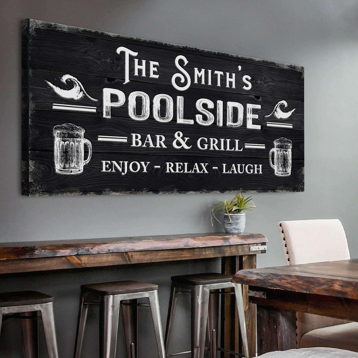 Personalized Poolside Bar And Grill Sign Otarealm