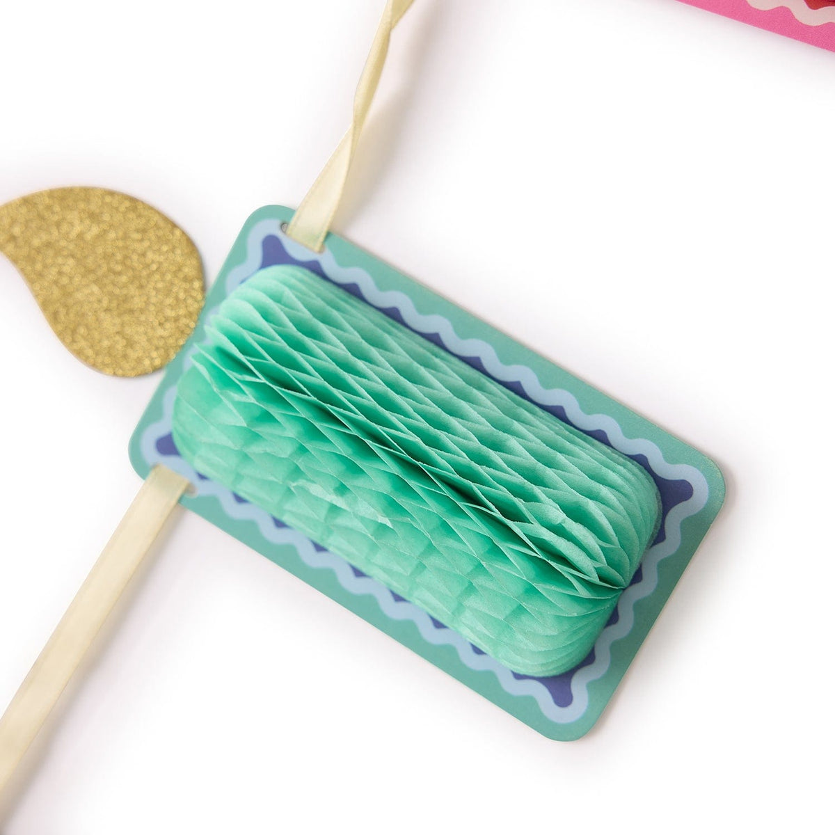 Honeycomb Birthday Candle Banner Otarealm