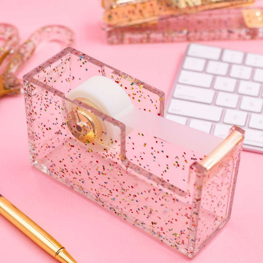Confetti Injected Acrylic Tape Dispenser Otarealm