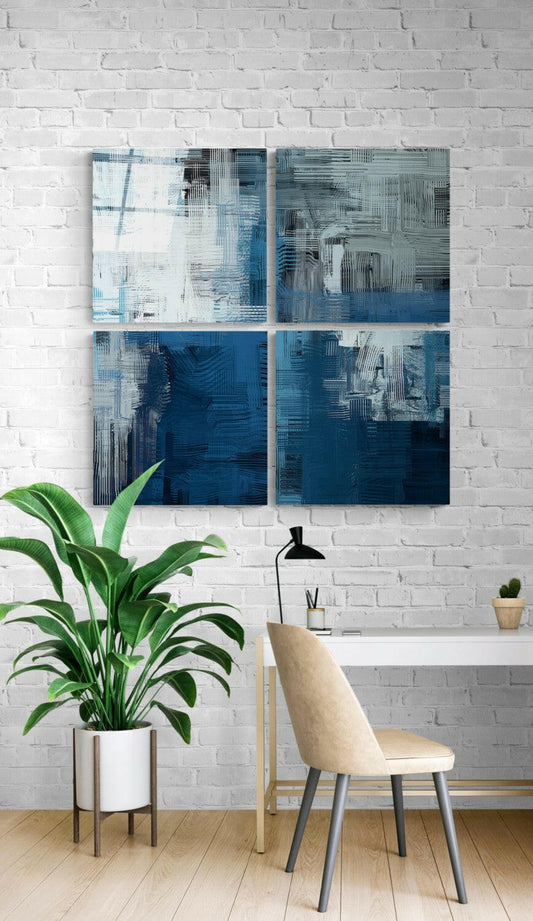 Blue Touch Quadro Glass Wall Art