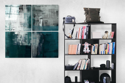 Green Quadro Glass Wall Art