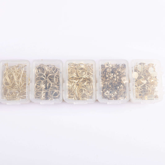 Gold Essential Earring Findings Kit, 575pcs Otarealm