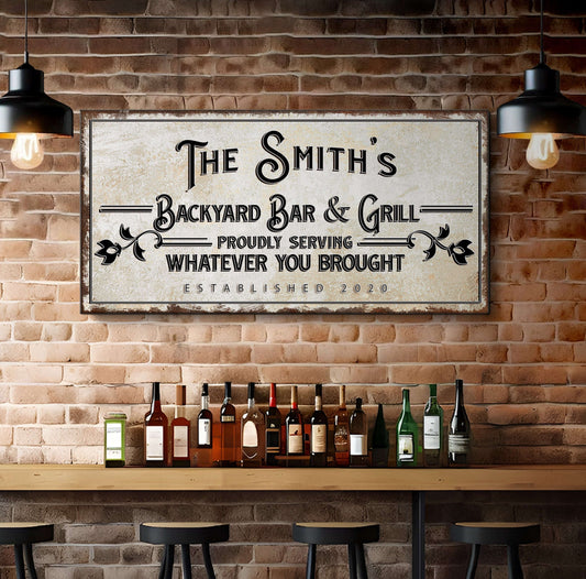 Backyard Bar & Grill Sign Otarealm