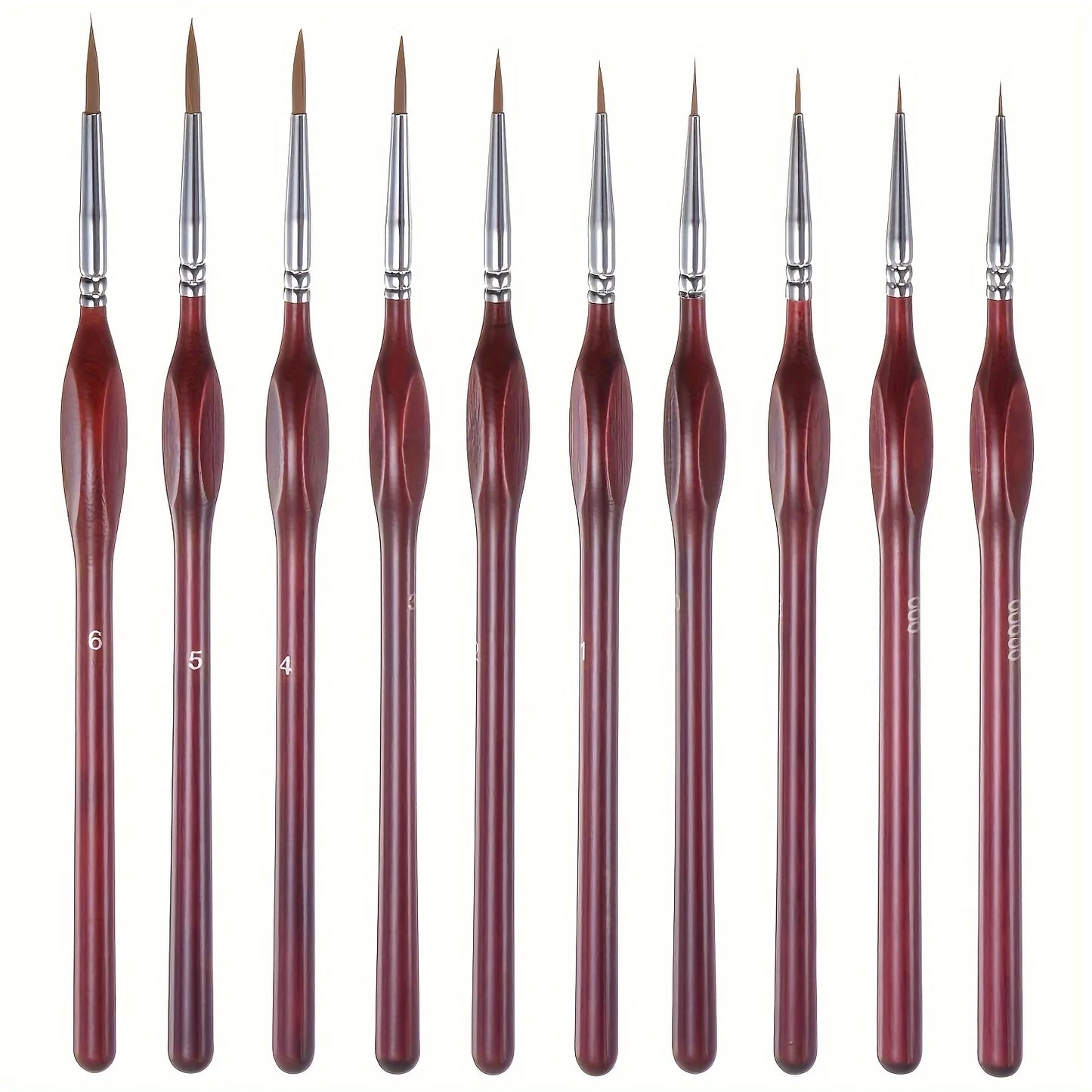 Precision Paint Brush Set for Fine Detail - Durable Miniature Brushes with Micro Tips 11 PCS