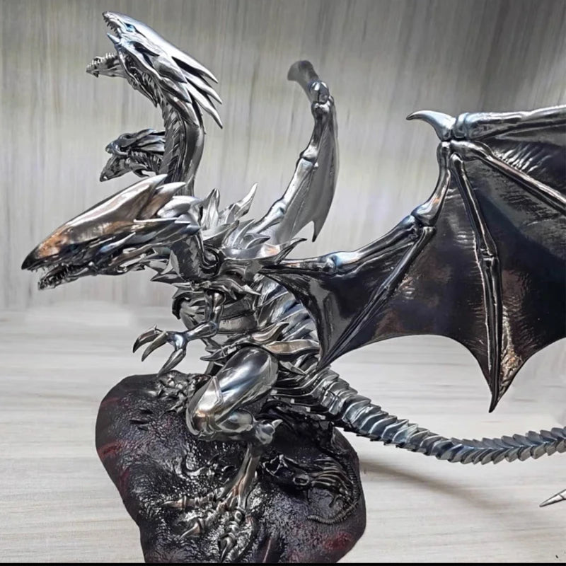 Blue-Eyes Ultimate Dragon Anime Figurine, White Dragon BEWD Yu-Gi-Oh Action Figures PVC Statue 25 CM