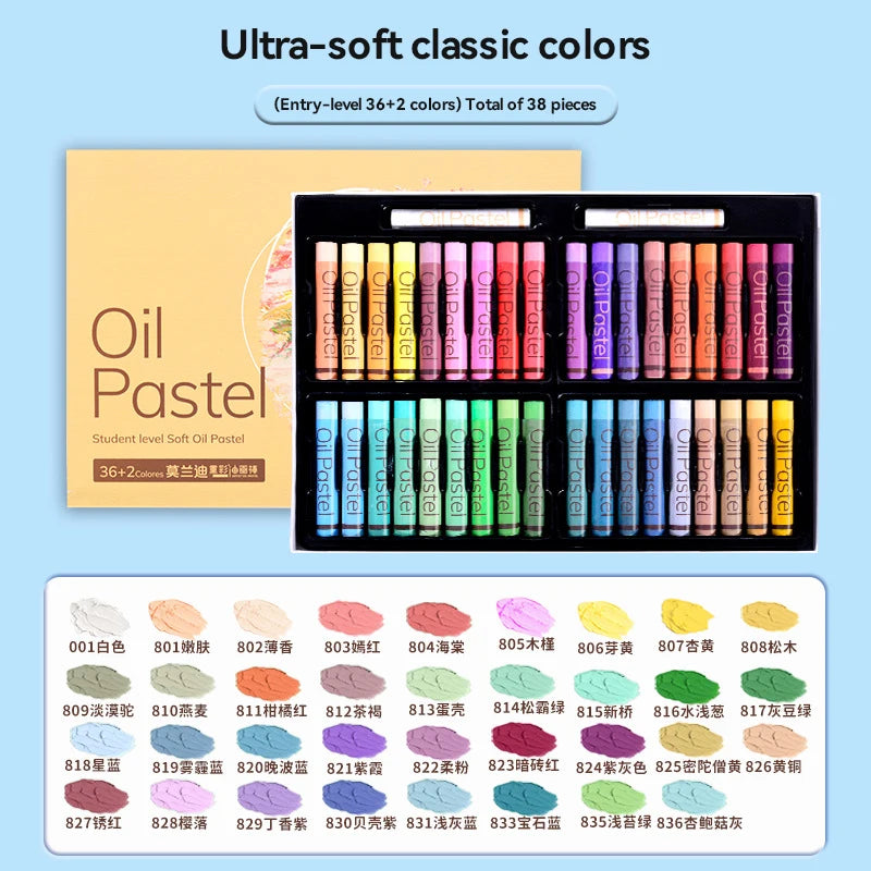 Artist Oil Pastel Set – 24/36/48 Colors Soft, Non-Toxic Sticks for Drawing, Painting & Graffiti Art