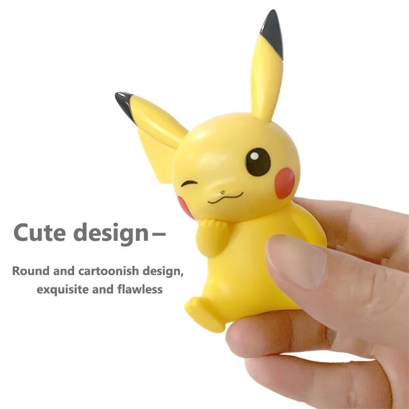 Pokemon Night Light Anime Dolls, Pikachu Eevee Jirachi Bulbasaur Psyduck Bedroom Bedside LED Lights Room Decor Kids Toys