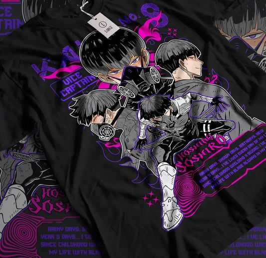 Soshiro Hoshina Kaiju No. 8 T-shirt, Best Anime Gift Graphic Tee Black Shirt