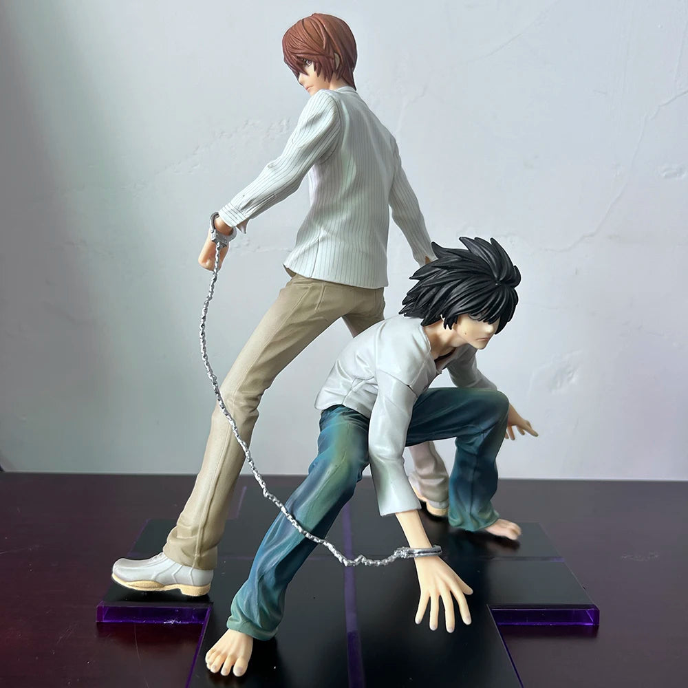L Lawliet and Light Yagami Anime Figures, Death Note Action Figurines 24 CM