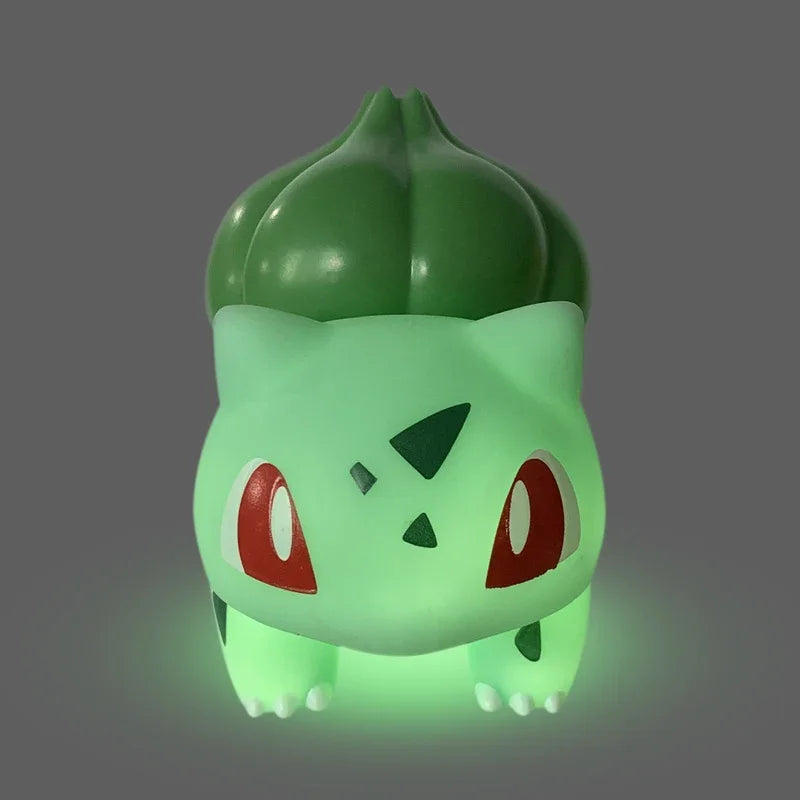 Pokemon Night Light Anime Dolls, Pikachu Eevee Jirachi Bulbasaur Psyduck Bedroom Bedside LED Lights Room Decor Kids Toys