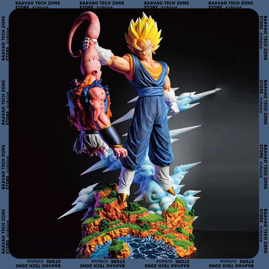 Super Saiyan Vegito Vs Majin Buu Anime Figure, Dragon Ball Z Action Figurines PVC Statue 31 CM