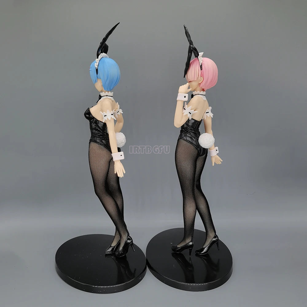 Rem and Ram Twins Bunny Outfit Anime Figurines, Re:ZERO Starting Life in Another World Action Figures