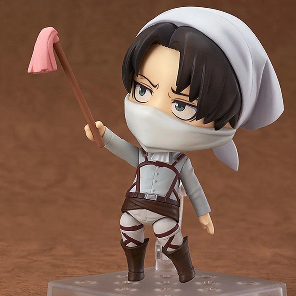 Attack on Titan Anime Figures, Shingeki no Kyojin Levi Ackerman, Eren Jaeger, Mikasa·Ackerman, Cute Kawaii Chibi Anime Figurines 10 cm