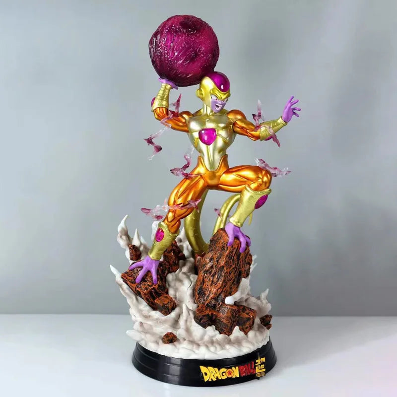 Golden Frieza Death Ball Anime Figure, Dragon Ball Super Oversized Statue DGZ Figurines Collectible 48 CM