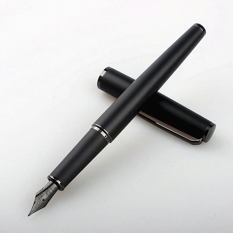 Fountain Pen Retro Design Metal Material Elegant Clip Fine Nib Writing Office Business Signature