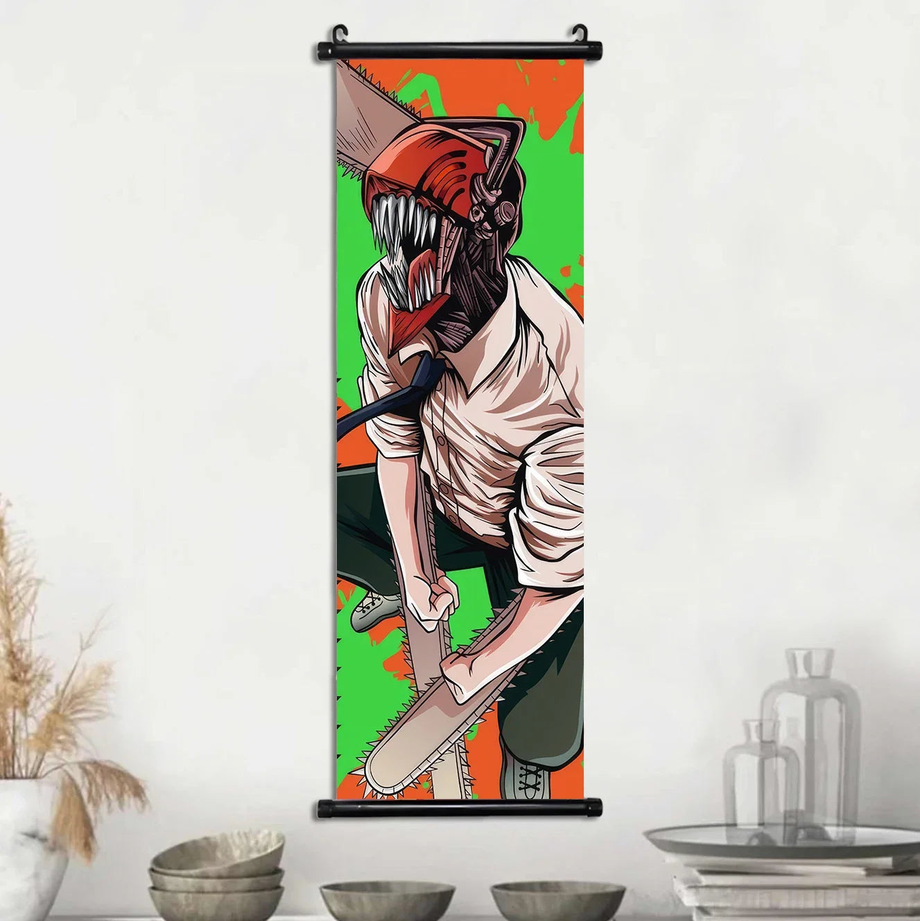 Chainsaw Man Anime Canvas Scrolls Collection, Wall Art Hanging Print Poster Home Decor