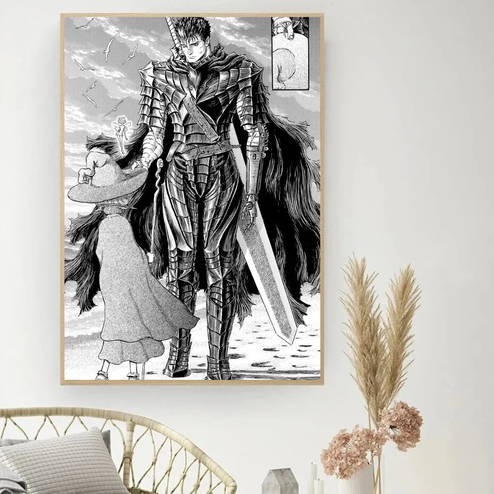 Berserk Posters, Anime Poster DIY Vintage Movie Poster Wall Art