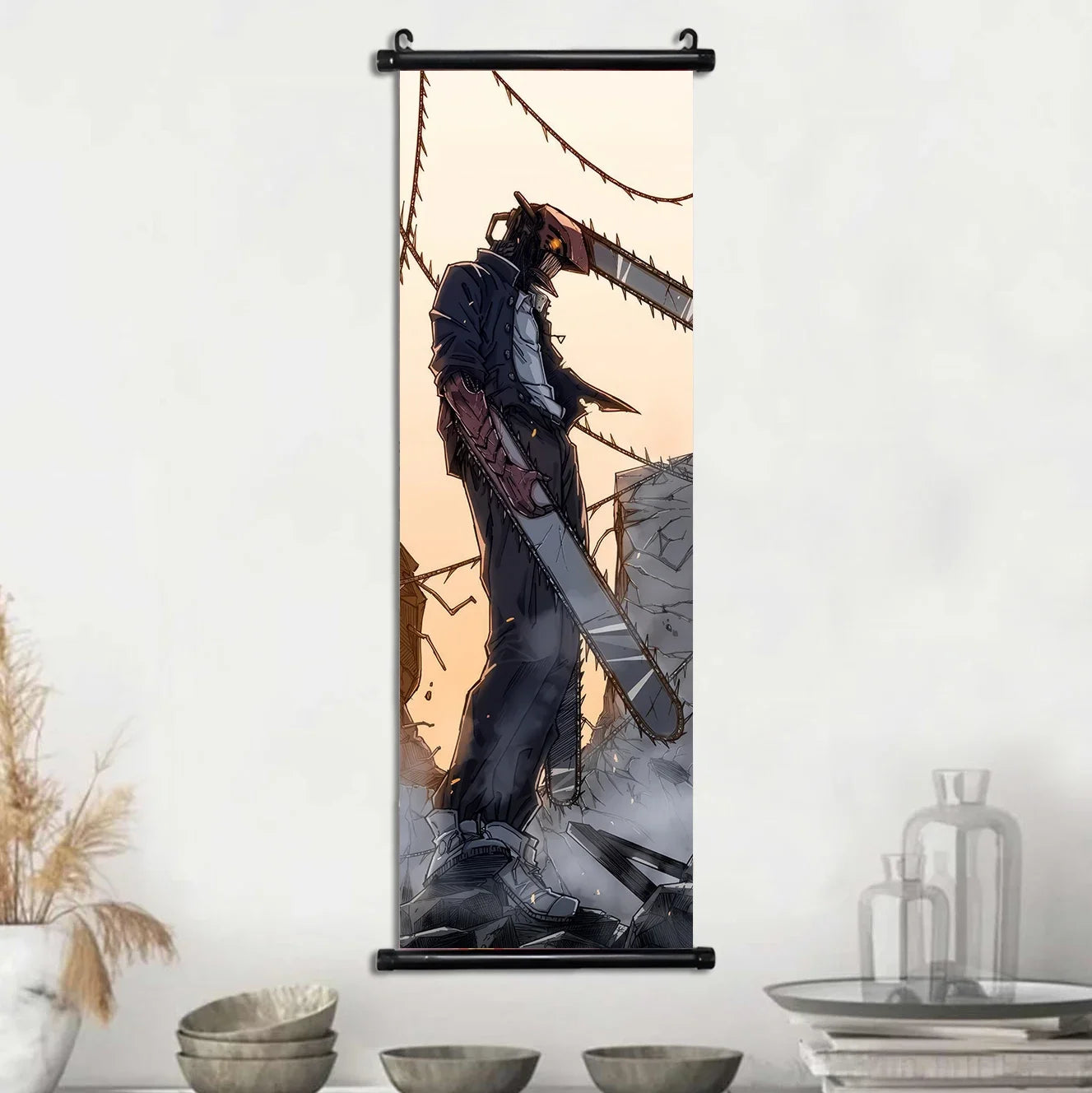 Chainsaw Man Anime Canvas Scrolls Collection, Wall Art Hanging Print Poster Home Decor