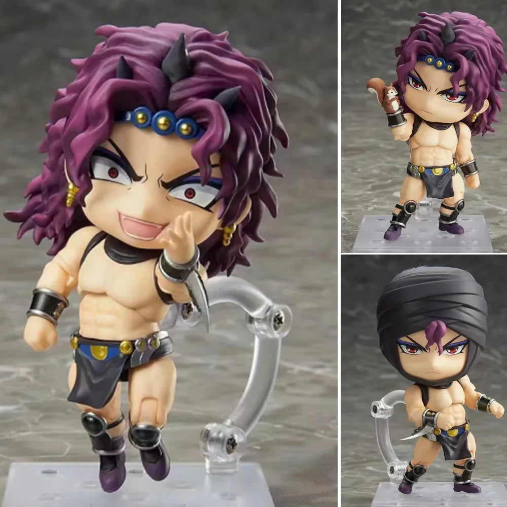 CUTE JOJO's Bizarre Adventure Anime Figures, Kawaii Chibi Guido Mista, Risotto Nero, Kars, Kujo Jotaro Action Figure PVC Toys Doll 10 cm